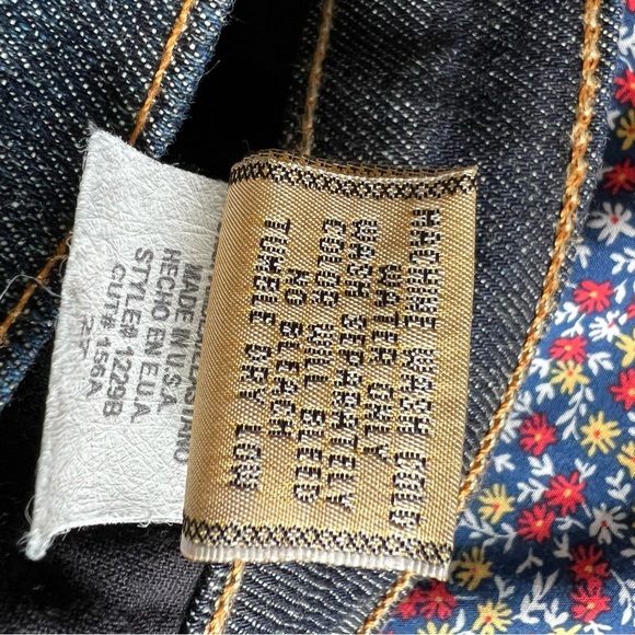 Plastic by Gly Bootcut Y2K Distressed Jeans Western Sz 27 Low Rise Snap Pocket - Picture 15 of 16